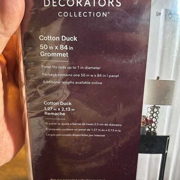 Home Decorators Collection 50x84" Single Panel Curtain - Cotton Duck - White - Picture 4 of 6